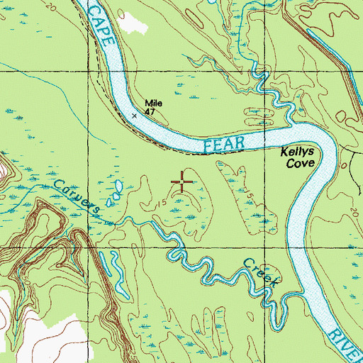 Topographic Map of Kellys Cove, NC