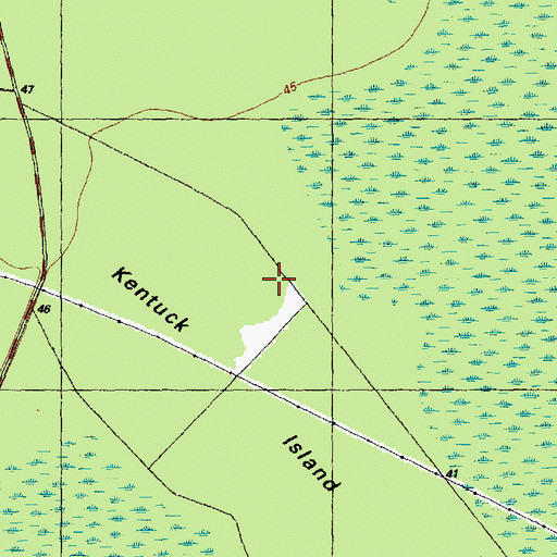 Topographic Map of Kentuck Island, NC