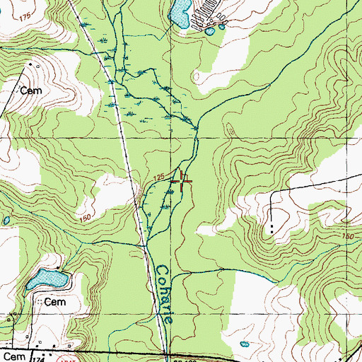 Topographic Map of Kill Swamp, NC