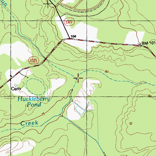 Topographic Map of Lake Run, NC