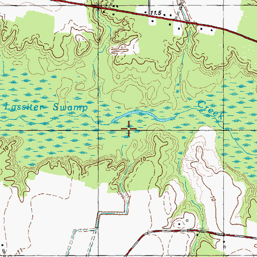 Topographic Map of Lassiter Swamp, NC