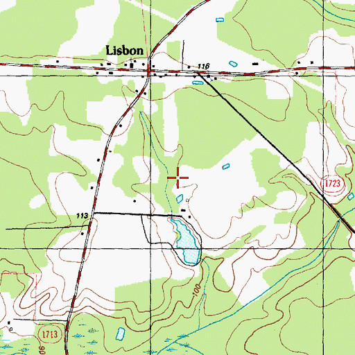 Topographic Map of Little Horseshoe Swamp, NC