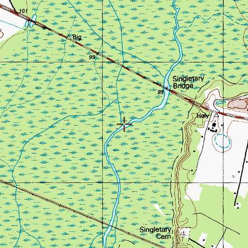 Topographic Map of Little Swamp, NC