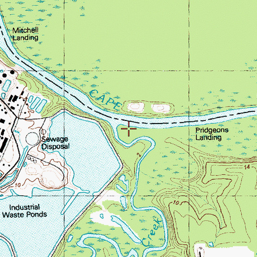 Topographic Map of Livingston Creek, NC