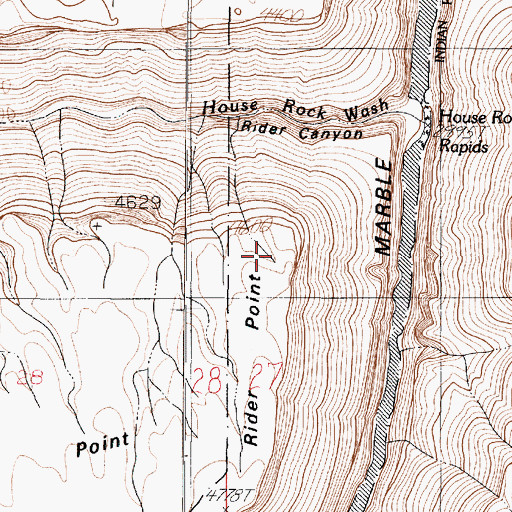 Topographic Map of Rider Point, AZ