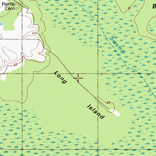 Topographic Map of Long Island, NC