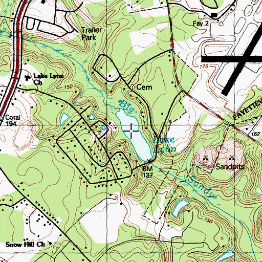 Topographic Map of Lake Lynn, NC