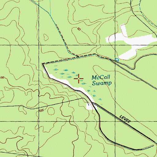 Topographic Map of McCall Swamp, NC