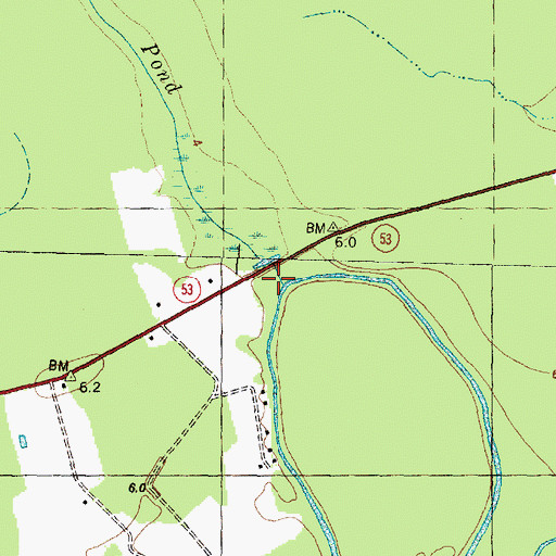 Topographic Map of Mill Pond, NC