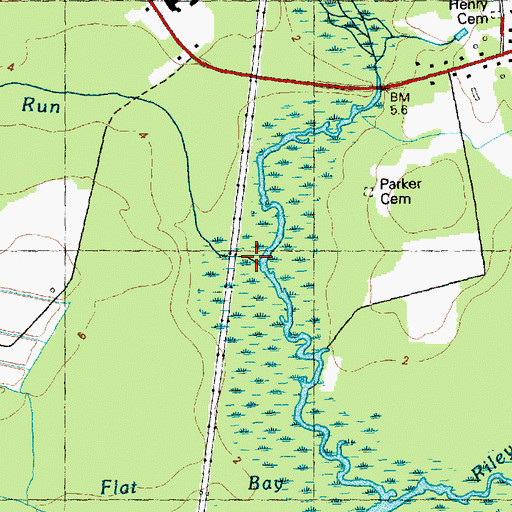 Topographic Map of Mill Run, NC