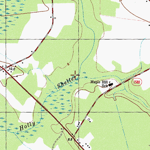 Topographic Map of Moores Creek, NC