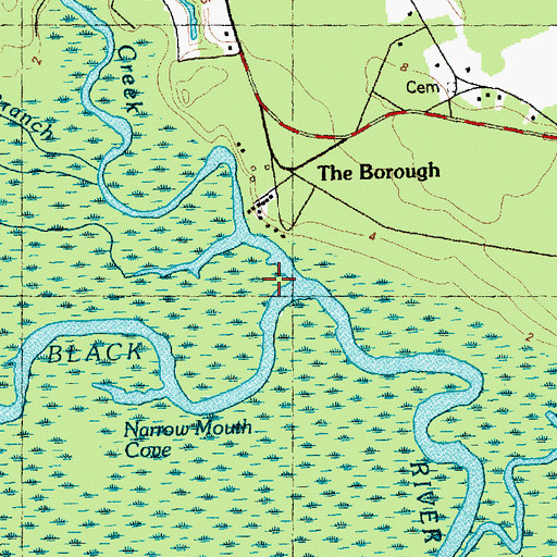 Topographic Map of Moores Creek, NC