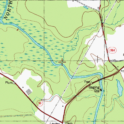 Topographic Map of Muddy Creek, NC