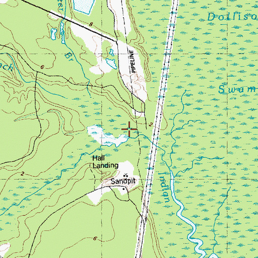 Topographic Map of Mulberry Branch, NC