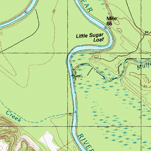 Topographic Map of Mulford Creek, NC