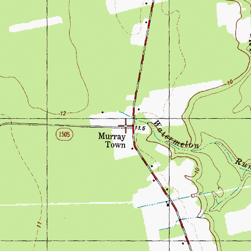 Topographic Map of Murray Town, NC