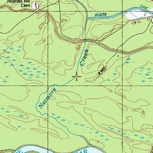 Topographic Map of Natmore Creek, NC