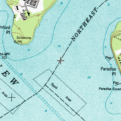 Topographic Map of Northeast Creek, NC