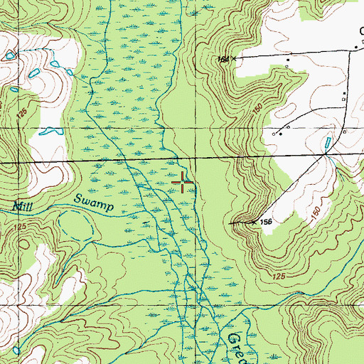 Topographic Map of Old Mill Swamp, NC