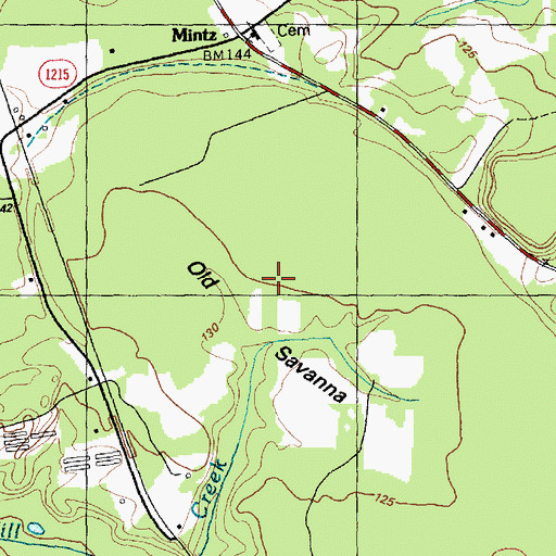 Topographic Map of Old Savanna, NC