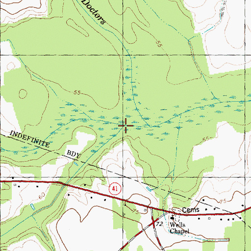 Topographic Map of Pharisee Creek, NC