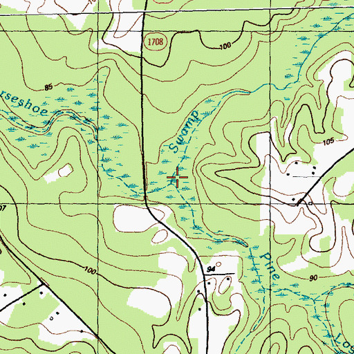 Topographic Map of Pine Log Swamp, NC