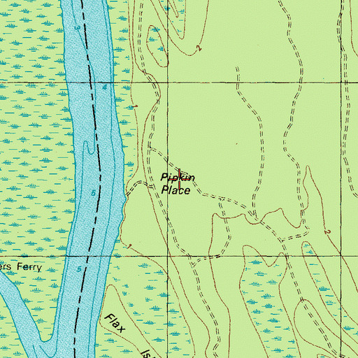 Topographic Map of Pipkin Place, NC