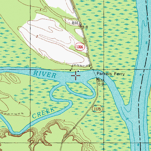 Topographic Map of Potecasi Creek, NC