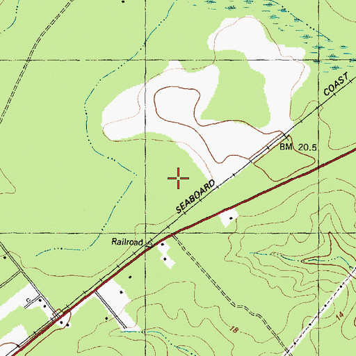 Topographic Map of Purgatory Pocosin, NC