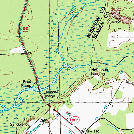 Topographic Map of Rattlesnake Branch, NC