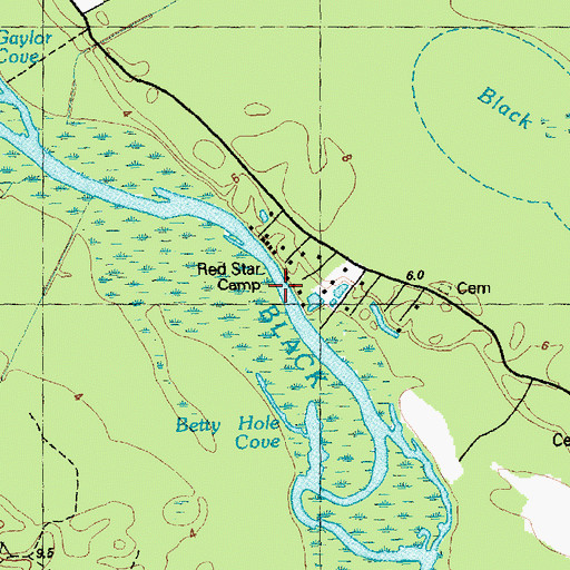 Topographic Map of Red Star Camp, NC