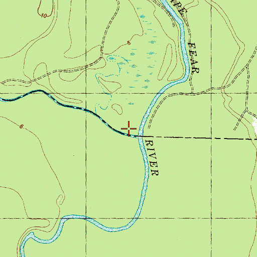 Topographic Map of Rockfish Creek, NC