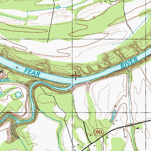 Topographic Map of Rockfish Creek, NC