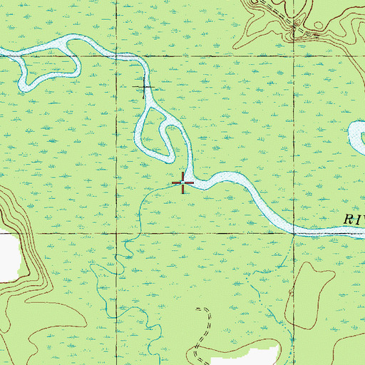 Topographic Map of Roquist Creek, NC