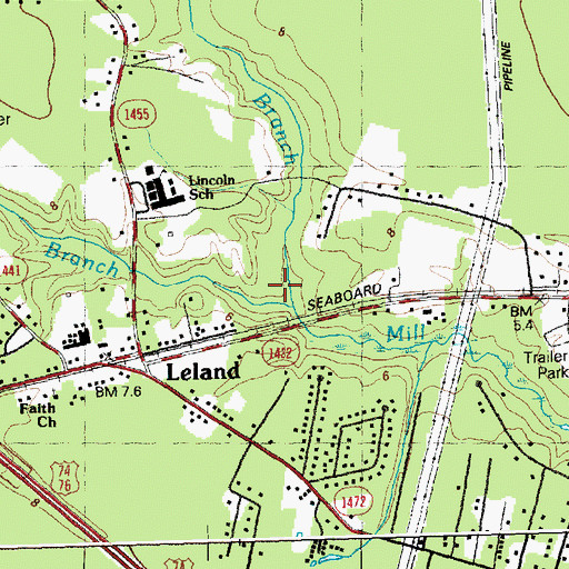 Topographic Map of Rowel Branch, NC
