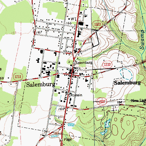 Topographic Map of Salemburg, NC