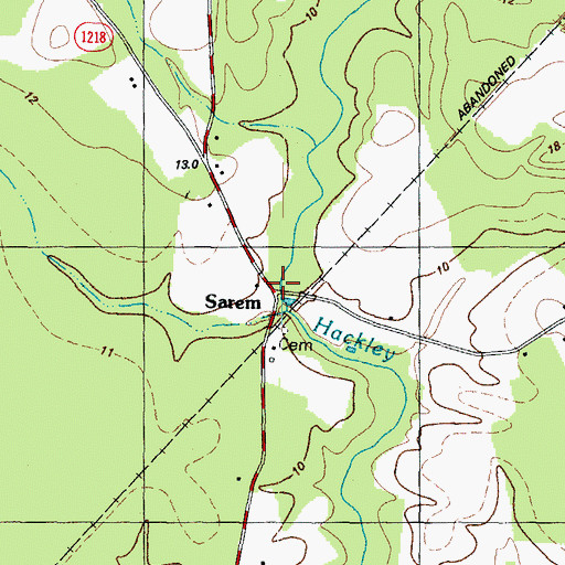 Topographic Map of Sarem, NC