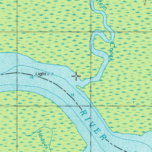 Topographic Map of Sarem Creek, NC