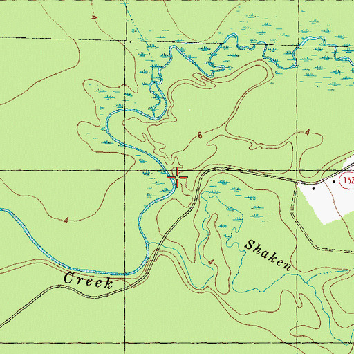 Topographic Map of Shaken Creek, NC