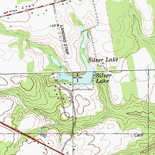Topographic Map of Silver Lake, NC
