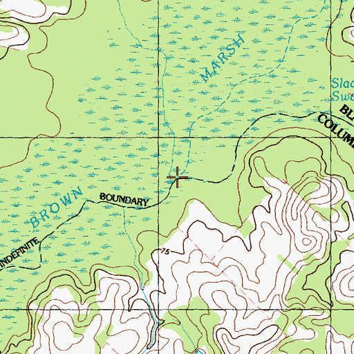 Topographic Map of Slades Swamp, NC