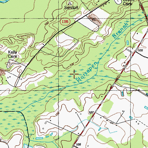 Topographic Map of Slender Branch, NC