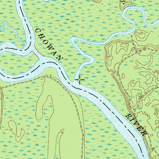 Topographic Map of Somerton Creek, NC