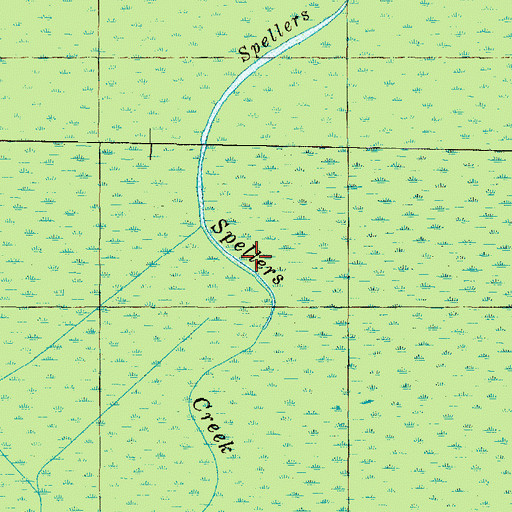 Topographic Map of Spellers Creek, NC
