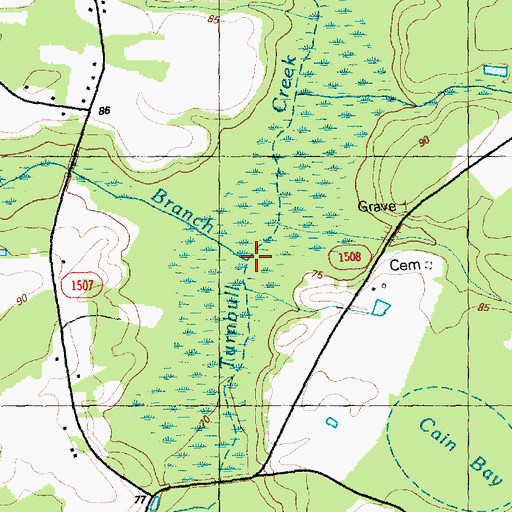 Topographic Map of Spring Branch, NC