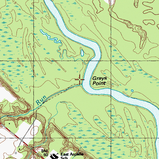 Topographic Map of Steep Run, NC