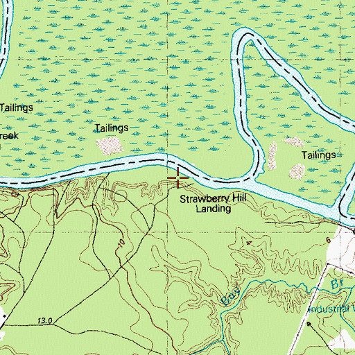 Topographic Map of Strawberry Hill Landing, NC