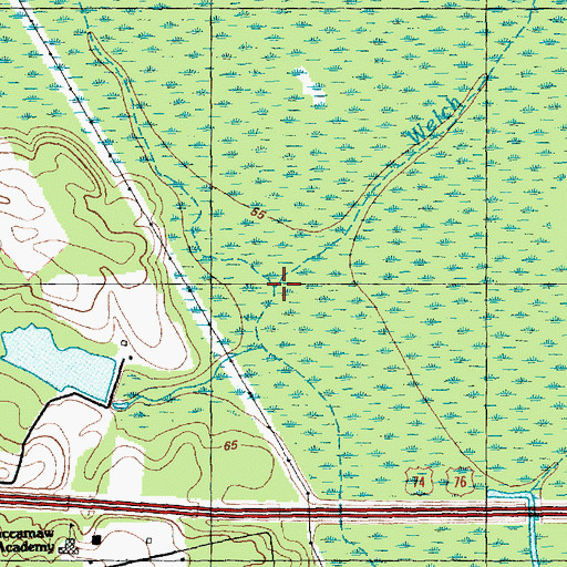 Topographic Map of Welch Creek, NC