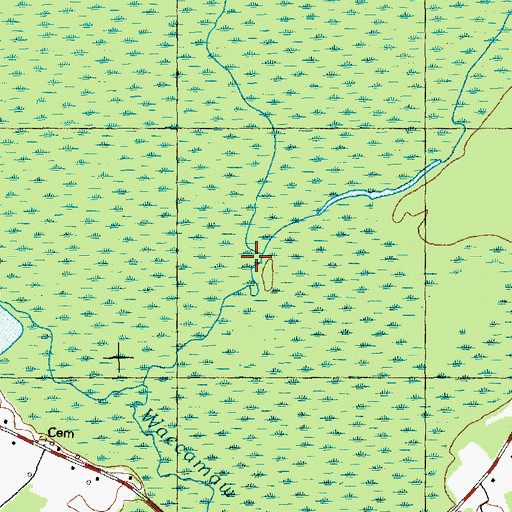 Topographic Map of White Marsh, NC