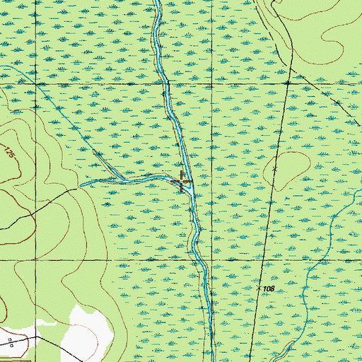 Topographic Map of White Oak Swamp, NC